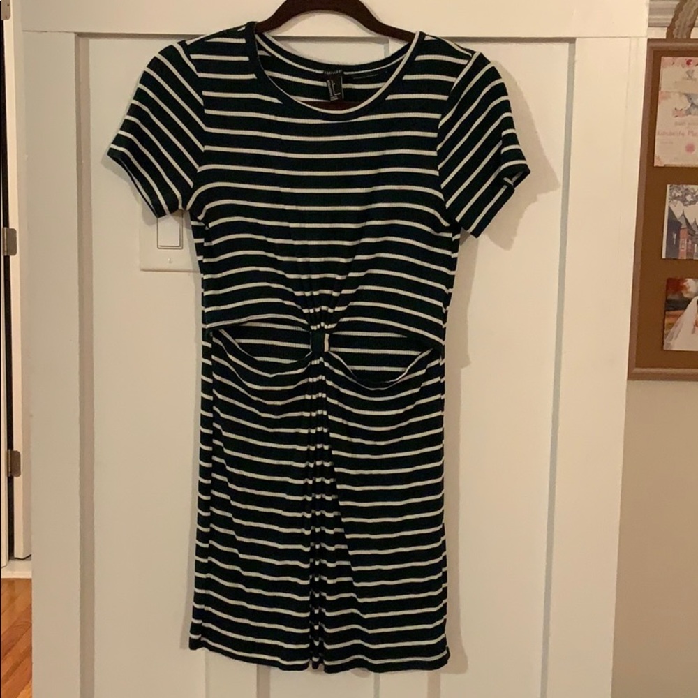 Knotted TShirt Striped Dress